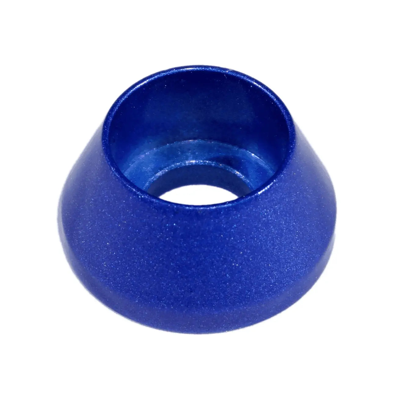 ZSPEC Design M8 angled cup finish washers for SHSC socket-cap fasteners, billet, 10-pack, glossy red finish.