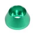 ZSPEC Design glossy red M8 angled cup finish washers for SHSC socket-cap fasteners, billet, 10-pack.