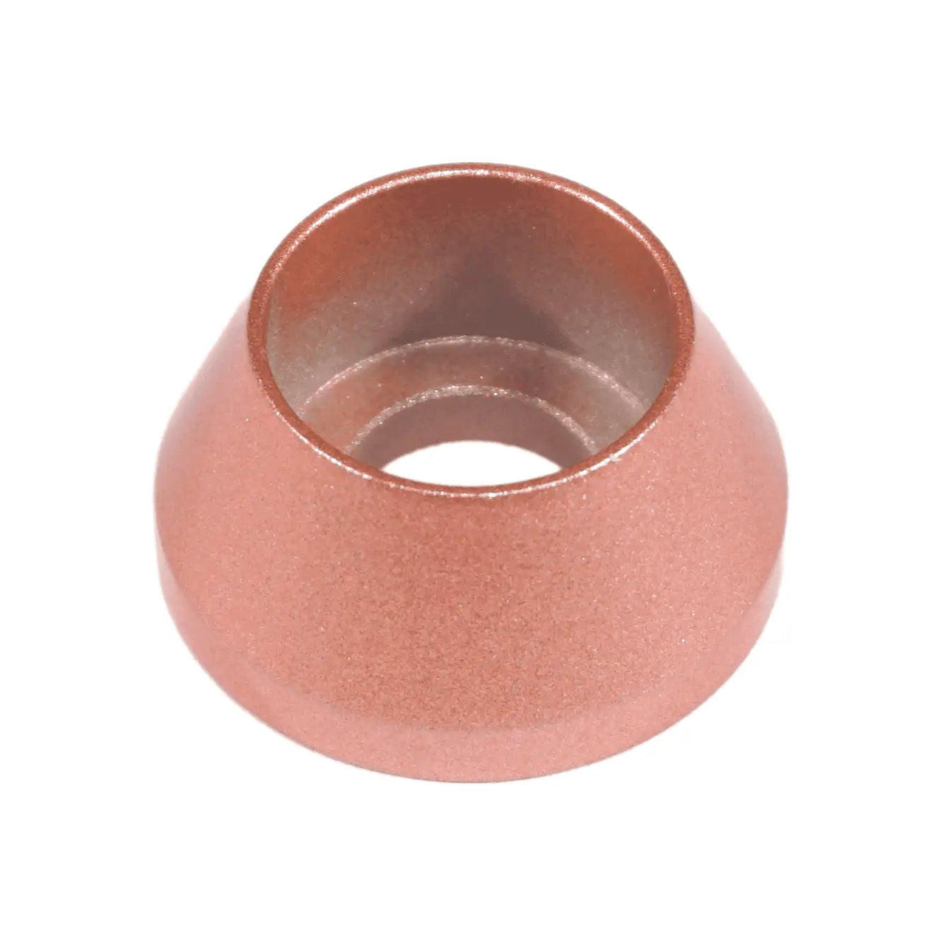 Red ZSPEC Design M8 angled cup finish washers for SHSC socket-cap fasteners, billet, 10-pack, durable and precision-engineered.