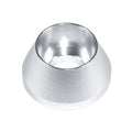 Set of 10 ZSPEC Design M8 angled cup finish washers for SHSC socket-cap fasteners, billet metal, in glossy red.