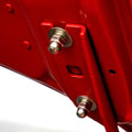 ZSPEC Design Stage 1 Dress Up Bolts Fastener Kit for 2015+ VW Golf R MK7 in gloss red stainless and billet finish.