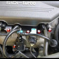 Gloss red ZSPEC Stage 3 Dress Up Bolts fastener kit for 2006-2010 Pontiac Solstice and Saturn Sky, stainless and billet finish.
