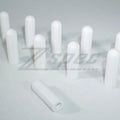 Set of 10 orange silicone rubber T-bolt clamp dress-up sleeves and caps by ZSPEC Design for automotive or plumbing use
