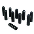 Set of 10 orange silicone rubber T-bolt clamp dress-up sleeves and caps by ZSPEC Design, for enhancing hose clamps.