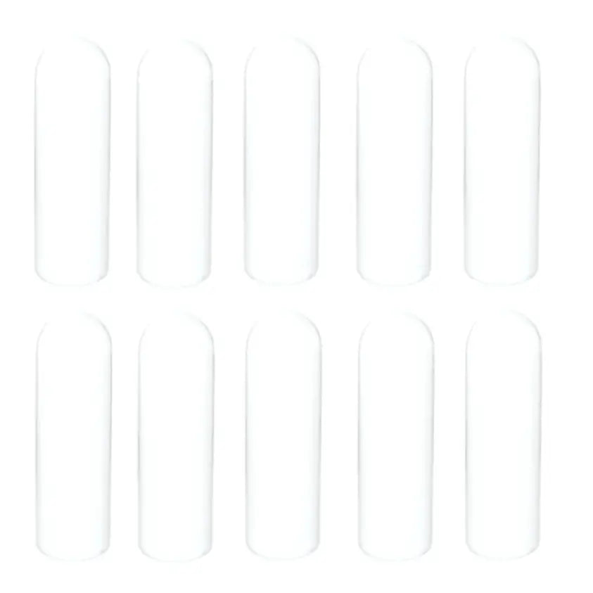 Set of 10 orange silicone rubber T-bolt clamp dress-up sleeves and caps from ZSPEC Design for automotive or plumbing use.