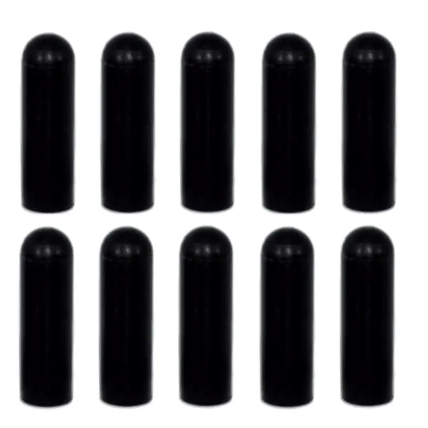 Set of ten orange silicone rubber T-bolt clamp dress-up sleeves and caps by ZSPEC Design, for enhancing clamp appearance.