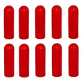 Set of 10 orange silicone rubber T-bolt clamp dress-up sleeves and caps from ZSPEC Design, for automotive or plumbing use.