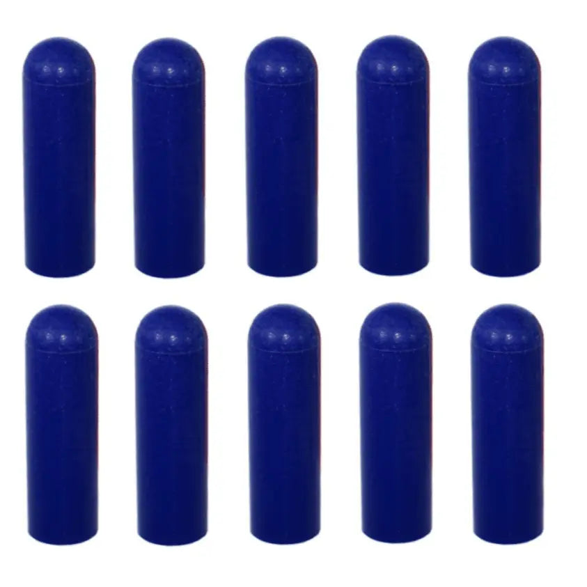 Set of ten orange silicone rubber T-bolt clamp dress-up sleeves and caps by ZSPEC Design, for automotive or plumbing applications.