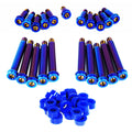 ZSPEC titanium shoulder-bolt timing cover fasteners with red bushings for Nissan 300ZX Z32 engine, durable and precision-designed.