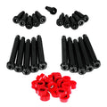 ZSPEC titanium shoulder-bolt timing cover fasteners with red bushings for Nissan 300ZX Z32 engine, high-performance automotive parts