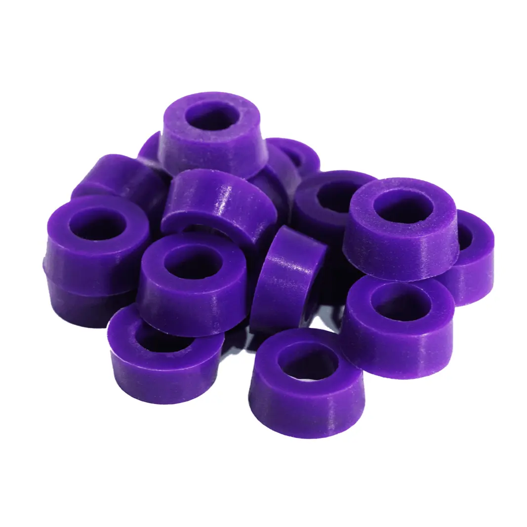 ZSPEC Design titanium shoulder bolt timing cover fasteners with red bushings for Nissan 300ZX Z32 engine.