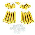 ZSPEC Design titanium shoulder-bolt timing cover fasteners with red bushings for Nissan 300ZX Z32 engine upgrade