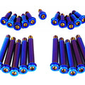 ZSPEC titanium shoulder-bolt timing covers fasteners with red bushings for Nissan 300ZX Z32 engine repair.