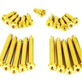 ZSPEC Design titanium shoulder-bolt timing cover fasteners with red bushings for Nissan 300ZX Z32 engine repair.