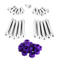 ZSPEC Design titanium shoulder-bolt timing cover fasteners with red bushings for Nissan 300ZX Z32 engine repair.