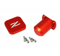 Silver ZSPEC Design billet aluminum cruise control cap covers for 90-96 Nissan Z32 300ZX, featuring Z logo.