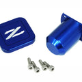 Silver ZSPEC Design billet aluminum cruise control cap covers for 1990-1996 Nissan Z32 300ZX, with Z logo.