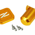 Silver billet aluminum cruise control cap covers with ZSPEC logo for 90-96 Nissan Z32 300ZX, designed for durable vehicle upgrades.