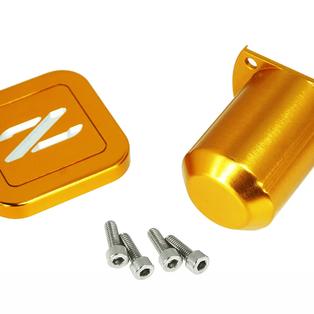Silver billet aluminum cruise control cap covers with ZSPEC logo for 90-96 Nissan Z32 300ZX, designed for durable vehicle upgrades.