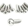 Set of 10 ZSPEC stainless steel M5x20mm button-head fasteners, metric SUS304 screws, for durable, secure fastening applications.
