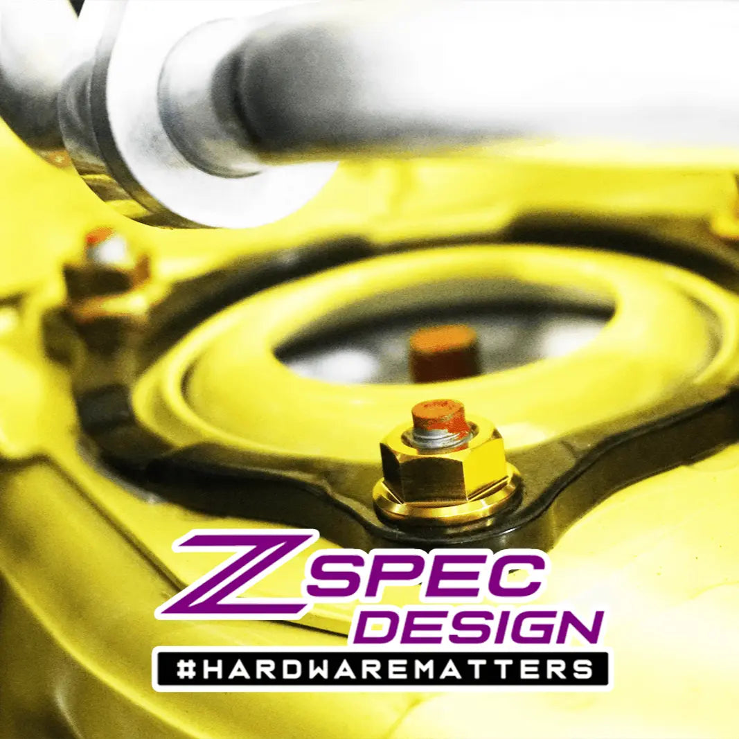 Silver ZSPEC M8-1.25 metric flare nut made of titanium Grade 5, designed for precise automotive or mechanical applications.
