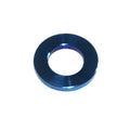 Silver ZSPEC Design M8 metric flat washer made of titanium Grade-5, shown in a close-up image.