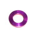 Silver ZSPEC Design M8 Titanium Grade-5 flat washer, metric size, shown in close-up with smooth finish and precise edges.