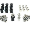 Set of 10 ZSPEC Design titanium M6x25mm shoulder bolts and rivet nuts, showing shiny metal fasteners on a white background.
