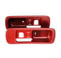ZSPEC Design T-Top Handle Finisher Set for Nissan Z32 300ZX with non-locking T-tops, tan finish, and detailed hardware design.