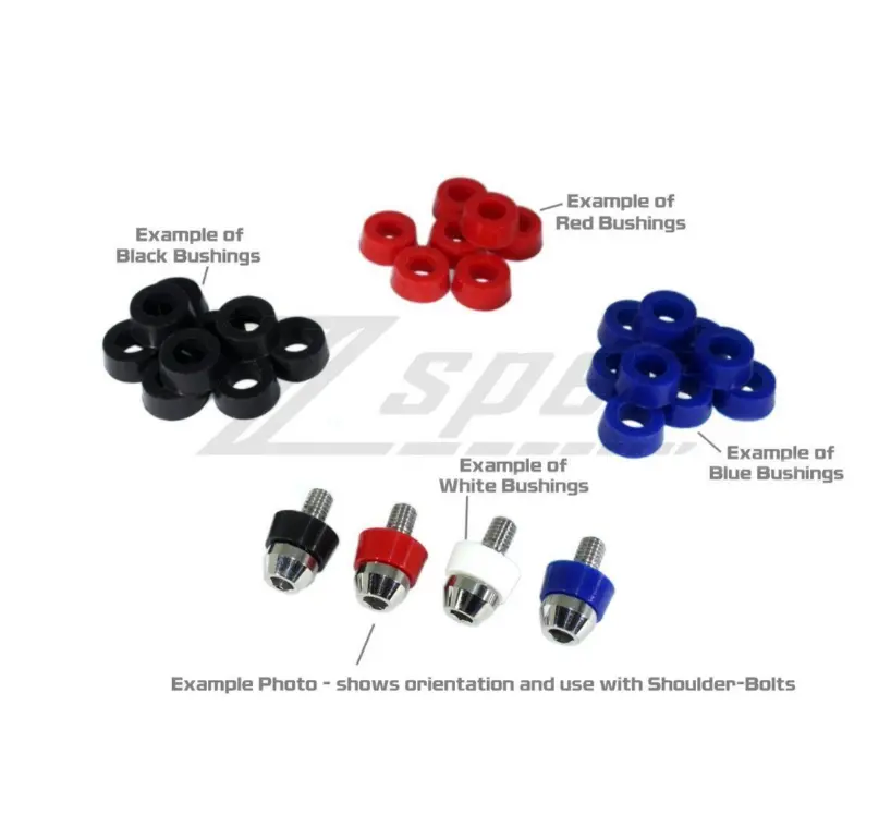 ZSPEC Design timing covers and bushing kit for Nissan 300ZX Z32, includes shoulder bolts and 21 bushings for engine maintenance