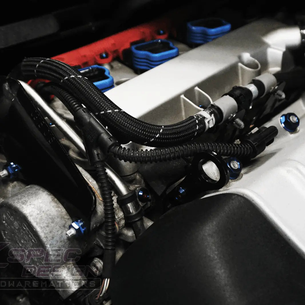 ZSPEC "Stage 2" Dress Up Bolts® titanium fastener kit for Audi S5 B8 EA837 3.0L, featuring hardware fasteners with a sleek finish.