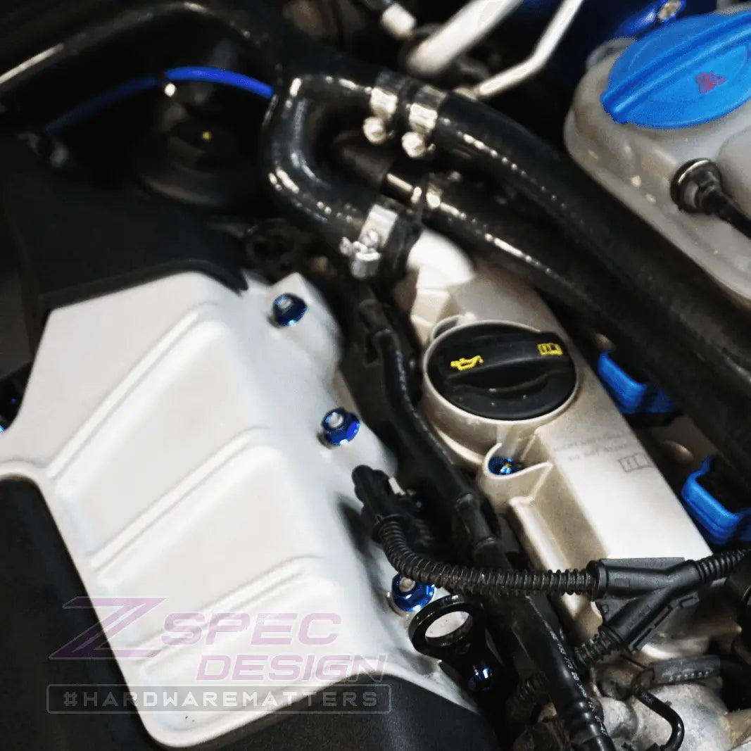 ZSPEC "Stage 2" Dress Up Bolts® titanium fastener kit for Audi S5 B8 EA837 3.0L, includes hardware fasteners.