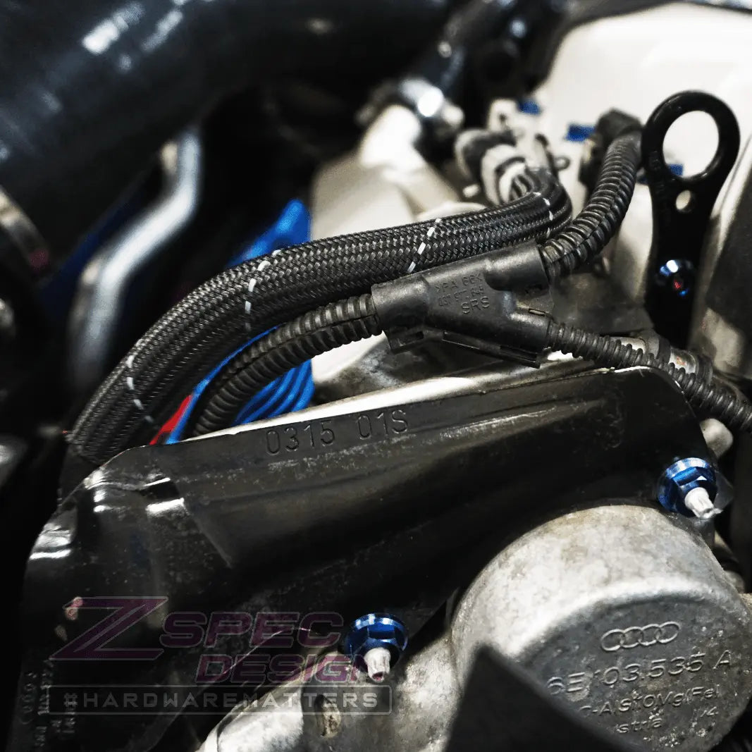 ZSPEC "Stage 3" Dress Up Bolts® Titanium fastener kit for Audi S5 B8 EA837 3.0L, includes grade-5 hardware fasteners.