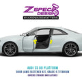 Titanium ZSPEC Design LLC door striker and latch fastener kit for Audi S5 B8 EA837 3.0L, hardware fasteners for door security