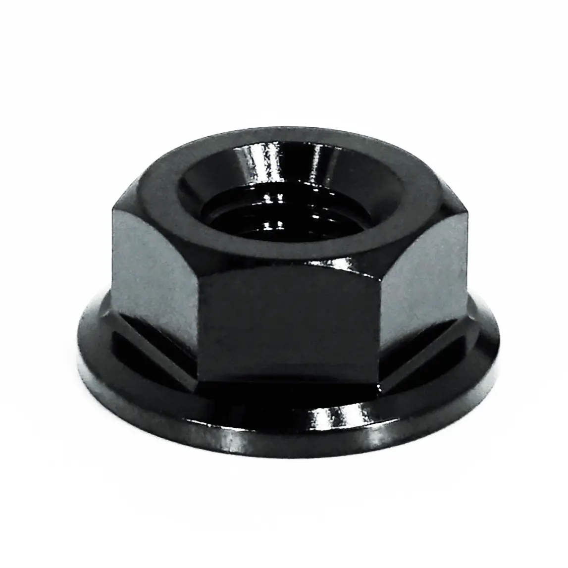 Black titanium ZSPEC Shock Tower Nut for Nissan 350z, G35, 370z, G37, RZ34, or Q models, Grade-5 titanium construction.
